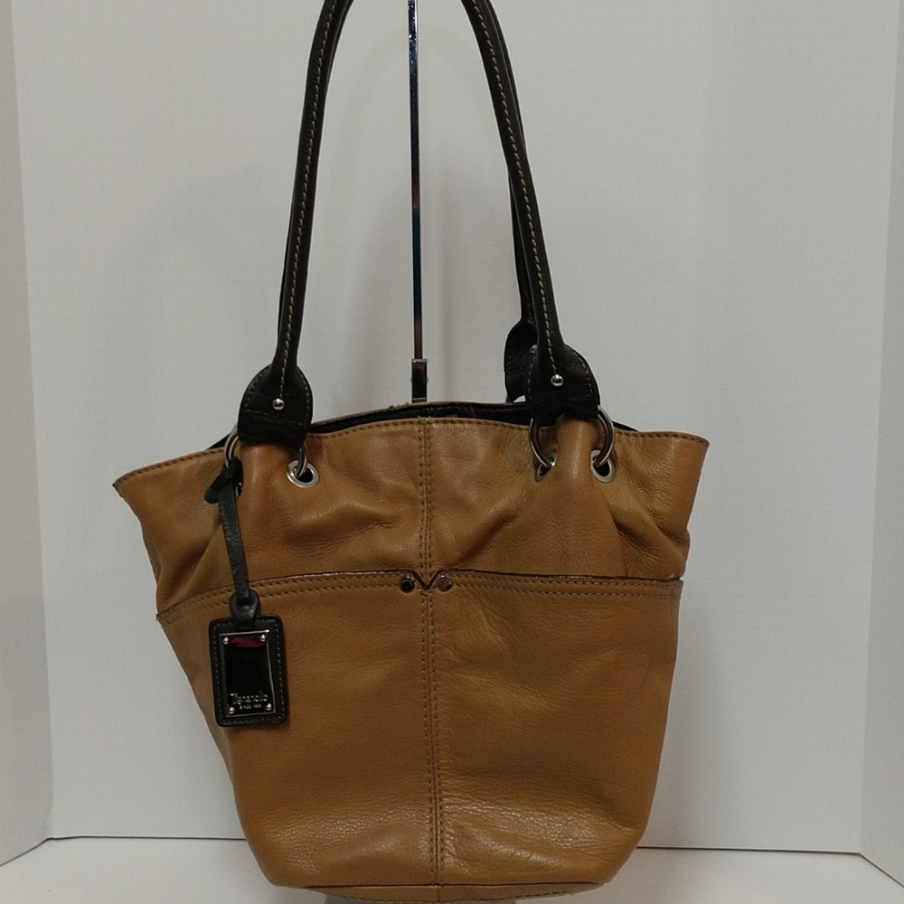 Tan & Brown Tignanello Leather Shoulder  Bag